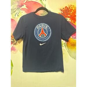 Nike Blue T-Shirt - Paris Saint Germain Logo - Size S